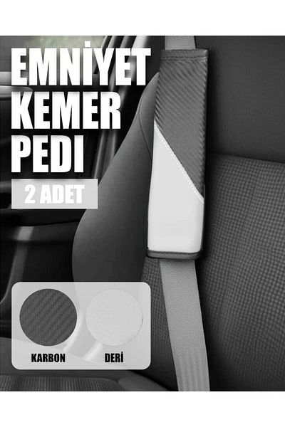 wimbledon Comfortdrive Seat Belt Pad Set - Neck and Shoulder Protector Belt Pad 2 Pack Black White