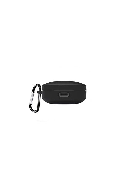Gpack Xiaomi Redmi Buds 6 uyumlu Kılıf Mat Kancalı Silikon SF13 Siyah