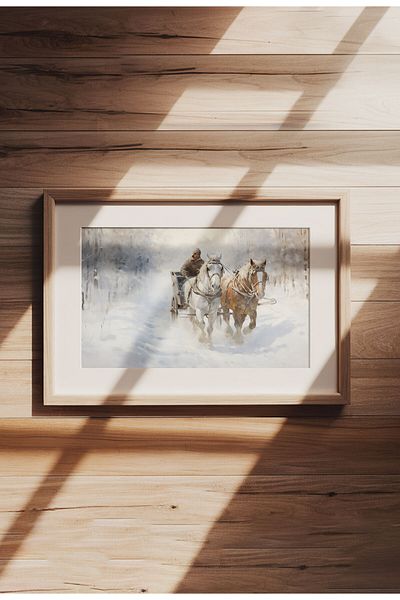 21mxm Imprimări digitale cu peisaje rustice pe pânză, artă cu viață la țară și natură, poster de perete fără ramă