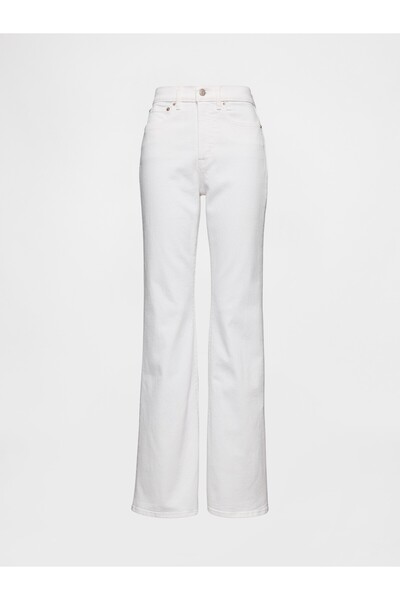 GAP Kadın Beyaz High Rise '70s Flare Jean Pantolon