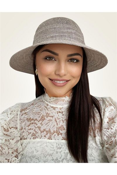 Confortino Luxury linen sun hat with bow - ONE SIZE, ADJUSTABLE