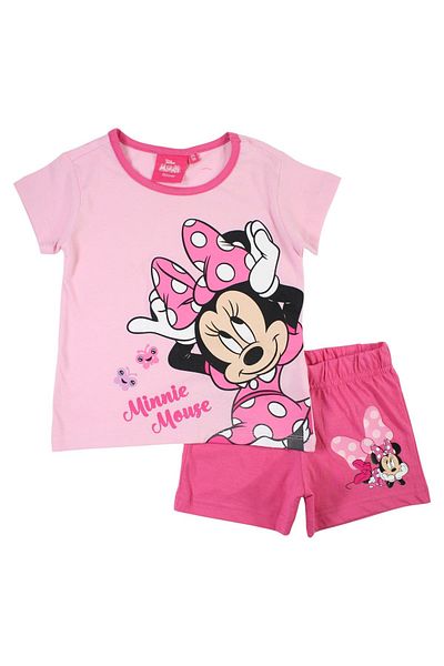 Minnie Mouse Children's short-sleeved pajamas, 100% cotton, multicolor, Happy, Minnie Mouse
