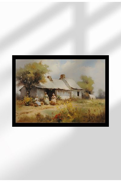 21mxm Imprimeu digital pe pânză, peisaje rurale și naturale, decor rustic pentru perete
