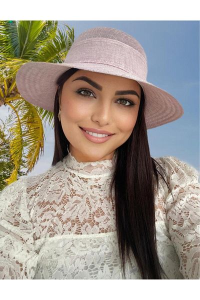 Confortino Luxury linen sun hat with bow - ONE SIZE, ADJUSTABLE