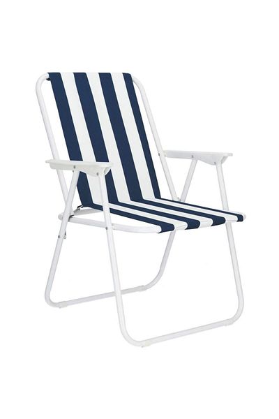 SERSIMO Scaun De Plaja Gc050, Pliabil, 100kg, 52x74cm, Alb Albastru