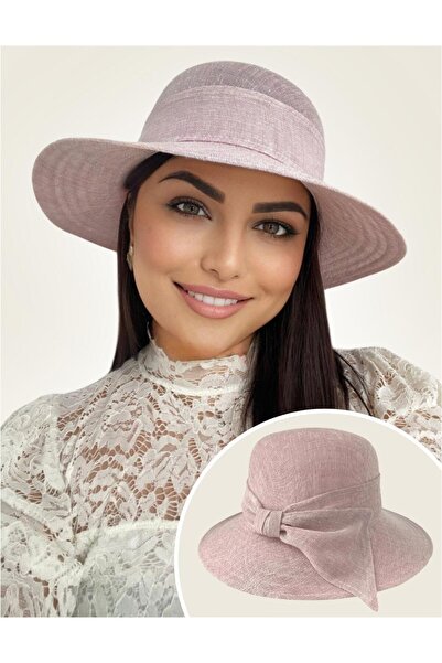 Confortino Πολυτελές λινό καπέλο ηλίου με φιόγκο - ΕΝΙΑΙΟ ΜΕΓΕΘΟΣ, ΡΥΘΜΙΖΟΜΕΝΟ