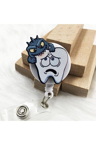 ufuktıp Tooth Monster Yoyo Id Card Holder