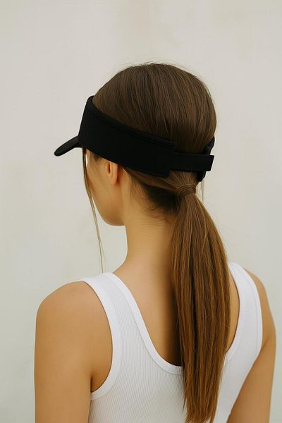 BYBÜLENT Black Extended Visor Peak Outdoor Hat - Sunscreen Stylish Headgear