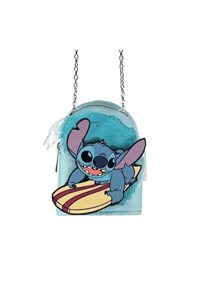 DIFUZED Geantă micro, crossbody, Lilo & Stitch, design surf, lanț metalic, 12...