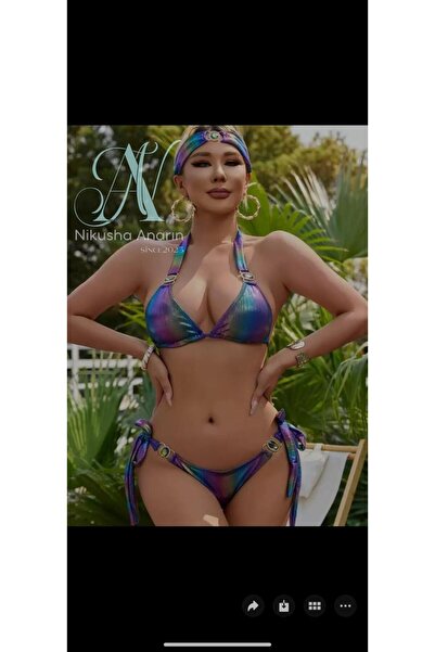 Nikusha Anarın Renglı Bikini. Sezonun En Şık Takımı. Özel Tasarım Deniz Kiyafeti