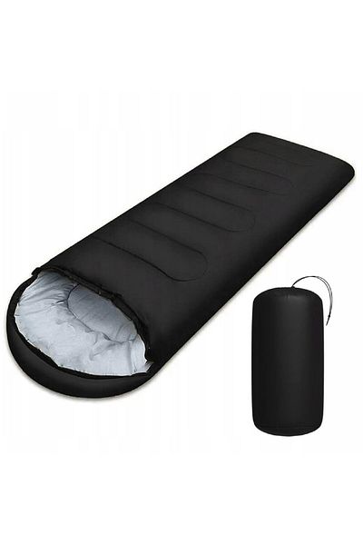 zola Sac de dormit si patura camping 2 in 1, 210 x 70 cm, greutate 950g, poliester 170T, 200 g/m2, negru