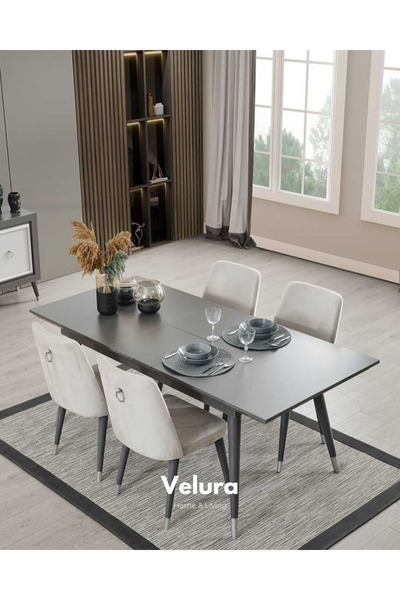 Velura Home & Living Marian Yemek Odası Takımı (Yemek Masası + 4 Adet Sandalye)