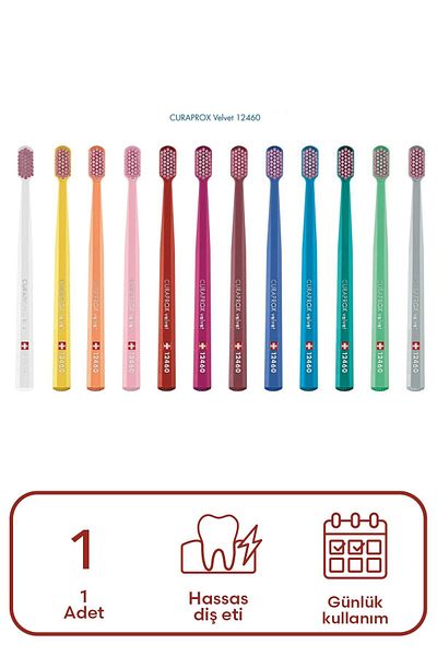 Curaprox 12460 Velvet Toothbrush (1 Pc) Sensitive Effective Care