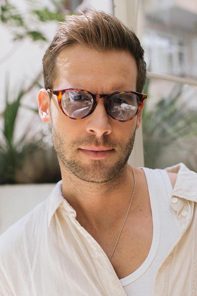 Bilge Karga Kelsea Leopard Blue Men's Sunglasses