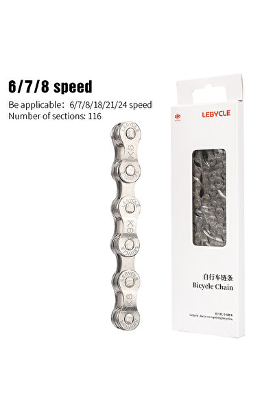 Choice سلسلة سرعة 6 7 8 سلسلة دراجة هوائية جبلية LEBYCLE مطلية بالكهرباء لمنع الصدأ سلسلة دراجة ذات سرعة واحدة