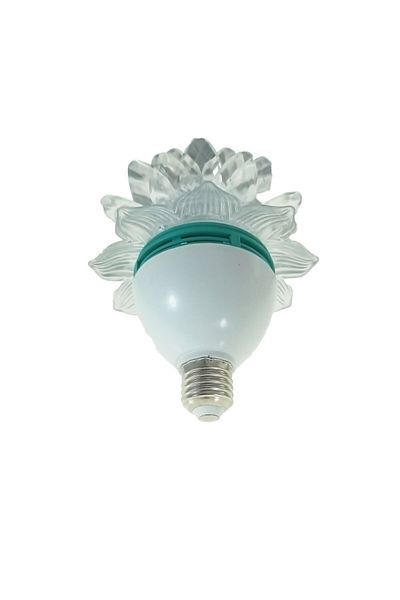 OEM Lampă LED RGB rotativă 3W, Lotus, soclu E27, diametru 12cm