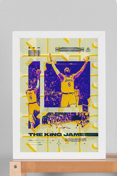 Saturn Lebron James Framed Painting - Basketball Nba Poster Painting