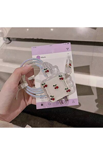 POWELL For APPLE 18/20W ŞARJ ALETİ KILIFI SETİ 3'LÜ SET ADAPTÖR KABLO KORUYUC...