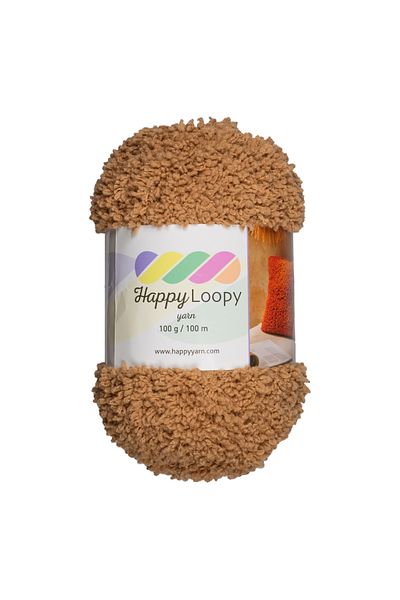 Kürkçü Han Πλεκτό νήμα Happy Loopy - 100g / 100m |   100% Πολυεστέρας Boucle Texture |   Μαλακή και αφράτη υφή