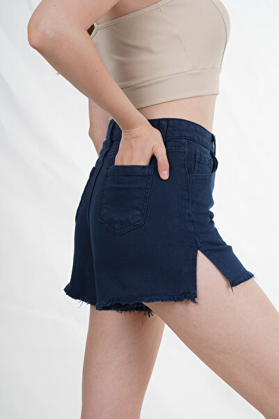 shai Navy Blue Tassel Shorts