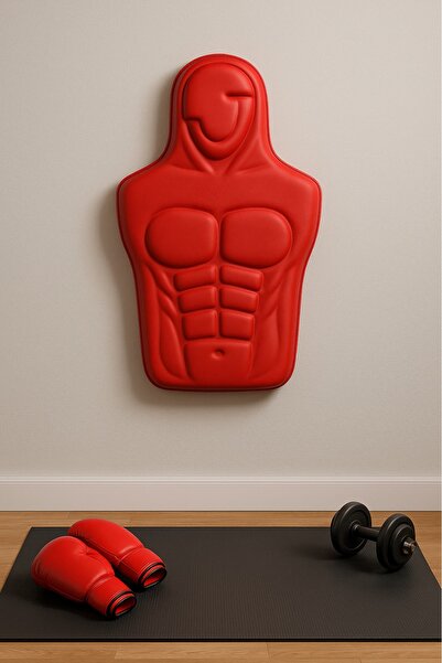 HEPİTOP Boks Adam Duvar Askılı Boks Standı Kırmızı