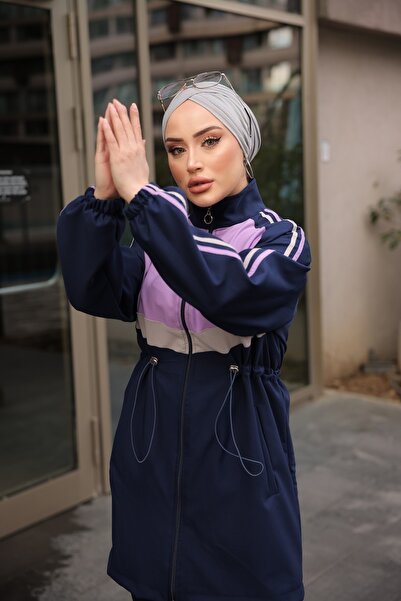 Ryzi Moda Σετ Φούτερ Hijab με φερμουάρ - Σετ των δύο