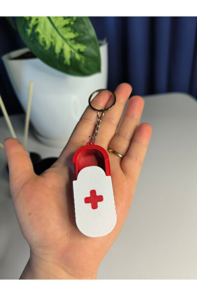 Mutu Store سلسلة مفاتيح صغيرة محمولة للطبقة الصيدلانية - صندوق دواء