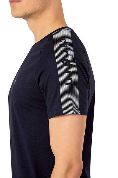 Pierre Cardin Men's Crew Neck Combed Cotton Short Sleeve Pajama Set