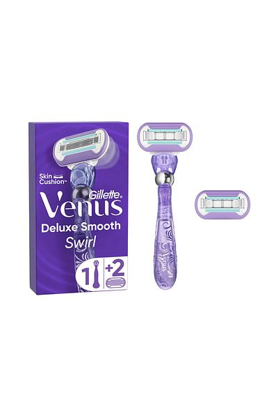Gillette Lamă de ras Venus Swirl Smooth Classic, violet, set de 2 lame de schimb