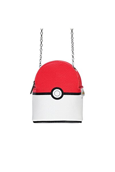 DIFUZED Geantă micro, crossbody, Pokeball, design iconic, lanț metalic, 12x10...