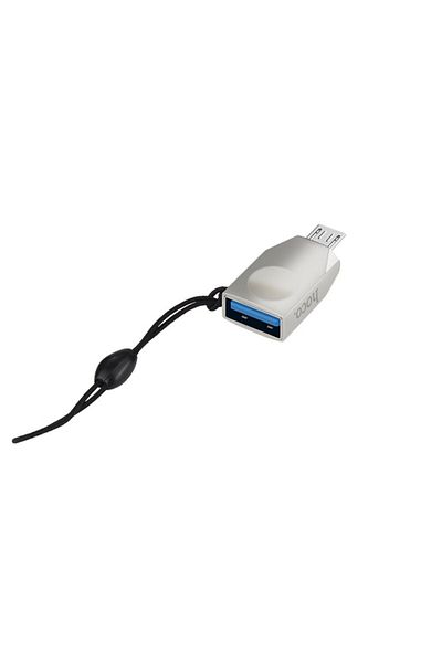 Hoco OTG adapter microUSB male to USB 3.0 female, HOCO UA10, zinc alloy housing, with elastic cord