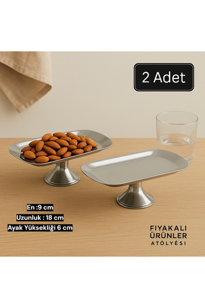 Fiyakalı Ürünler Atölyesi 9x18 Cm Ayaklı Kayık Sunumluk,çerezlik,kahvaltı Tabağı,sunum Tabağı,kozmetik,takı Tabağı