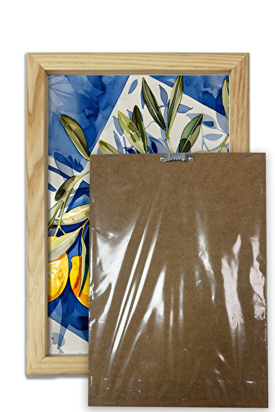 AND Ahşap Çerçeveli Limon Temalı Tablo Üçlü MDF Poster Tablo Duvar Dekoru (21x30 cm)