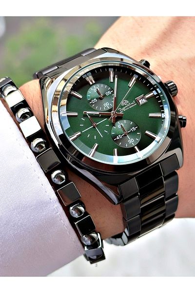Bentini Men's Wristwatch – Multifunctional, Waterproof, Steel Band, 2 Years Warranty + Bracelet Gift