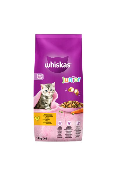Whiskas Ξηρά τροφή για γατάκια με κοτόπουλο 14 κιλά