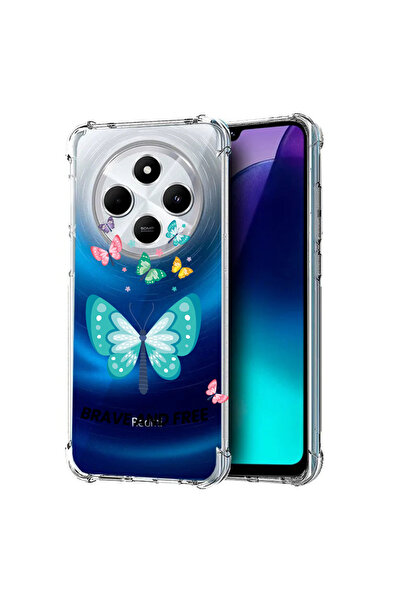 bestcase Αντικραδασμική θήκη με τύπωμα για XIAOMl Redmi 14C, Πεταλούδες, 1913...