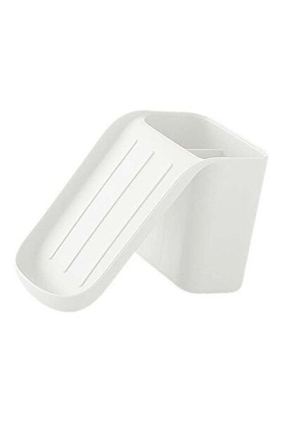 Raffine صندوق تخزين مثبت على الحائط أبيض 10.2 × 4.5 × 9.3 سم