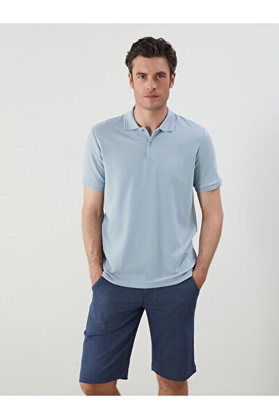 LC Waikiki Νέα σεζόν Polo Neck Ανδρικό Tisort με υφή - S5HD19Z8