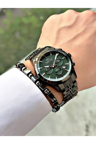 Bentini Men's Wristwatch – Multifunctional, Waterproof, Steel Band, 2 Years Warranty + Bracelet Gift