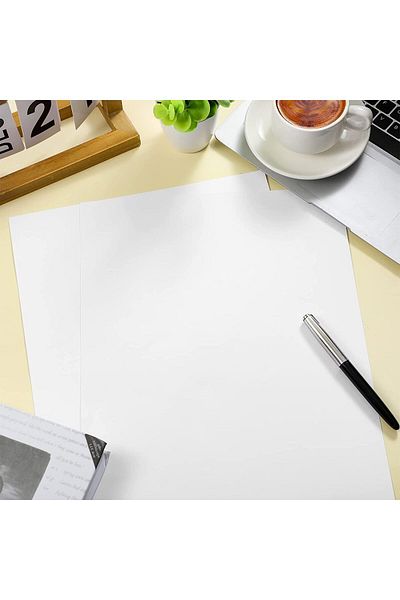 MARKQ White Cardstock, A4 300 Gsm Thick Paper Sheets Heavyweight Card Paper For Printing Scrapbookin