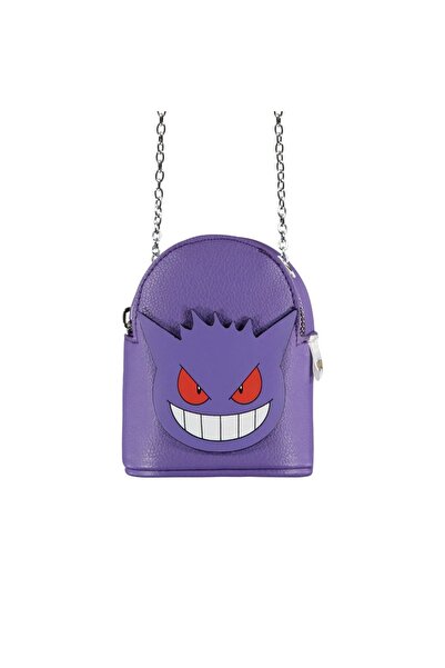 DIFUZED Geantă micro, crossbody, Pokémon Gengar, design 3D, lanț metalic, 13x...