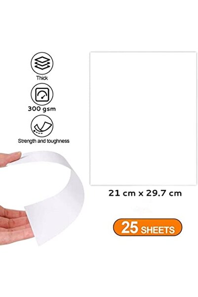 MARKQ A4 White Cardstock 300gsm, 25 Sheets – Thick Paper for Printing, Crafts, Scrapbooking, Invitations