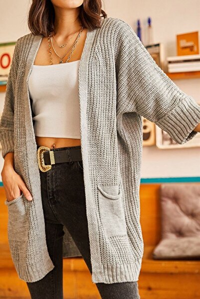 Marvine Women's Oversize Model Knitwear Cardigan