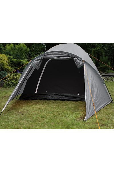 zola Camping tent,4 persons, 1 room, polyester, 360x120x120x130 cm, grey