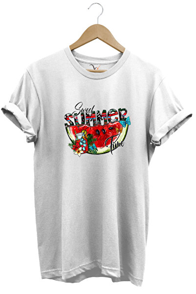 WİDİ Tricou Summer Watermelon Design imprimat 100% bumbac Regular Fit