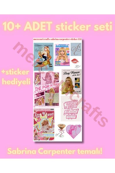 merccuri crafts Sabrina Carpenter Sticker (10+ Pcs High Quality) - for Notebook Agenda, Laptop, Scrapbooking