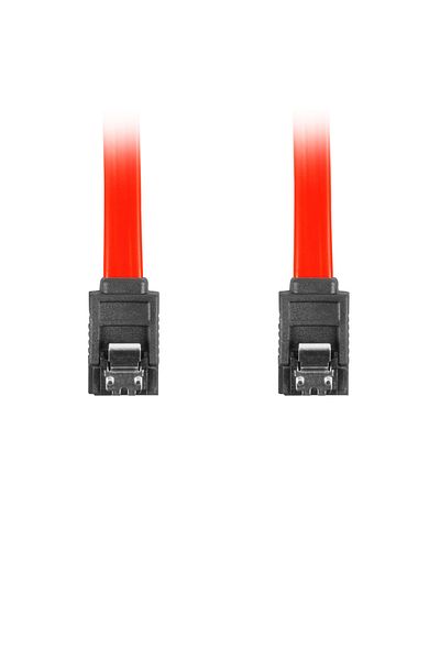 Lanberg Cablu de conectare, Lanberg, SATA Data II mamă/mamă 3GB/S, 0.7m, roșu
