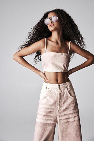 Pull & Bear Batik desenli bandeau Bráulio Amado üst