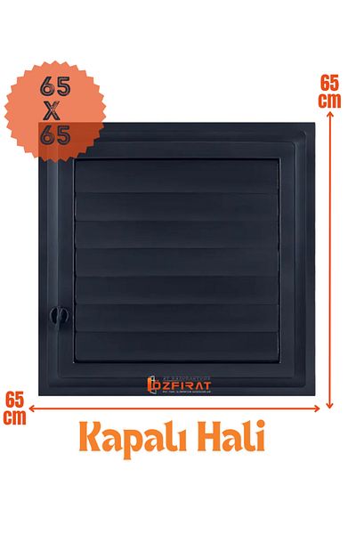 ÖZFIRAT PVC YAPI Grille 65X65 cm Bathroom / Wc Ventilation Grille / Plastic Anthracite Color