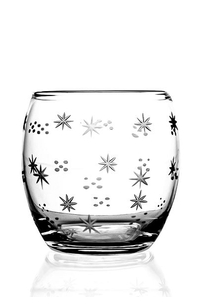 DECOCIA Mendoza 6 Piece 380Cc Water and Soft Drink Cutting Glass Set with Sema Pattern